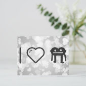 I Liebe Monsters Postkarte (Stehend Vorderseite)