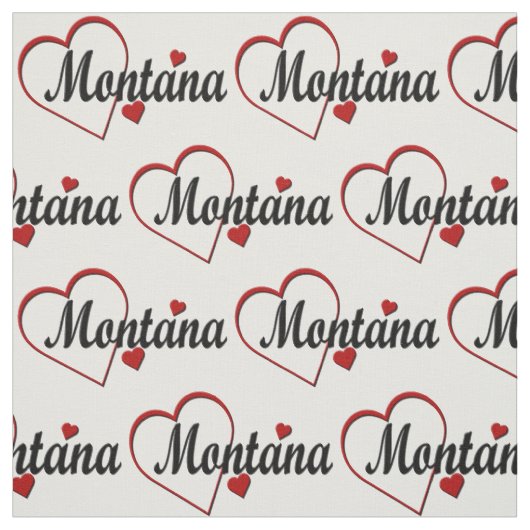 I Liebe Montana Hearts Stoff (Muster)
