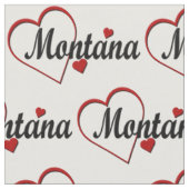 I Liebe Montana Hearts Stoff (Nahaufnahme)