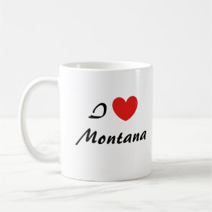 I Liebe Montana Herz Typografie Kaffeezubereitung Kaffeetasse