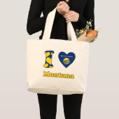 I Liebe Montana Jumbo Stoffbeutel (Vorderseite (Produkt))