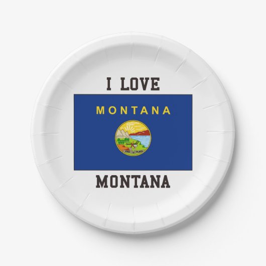 I Liebe Montana Pappteller (Vorderseite)