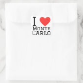I Liebe Monte Carlo Quadratischer Aufkleber (Tasche)
