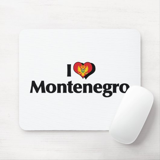 I Liebe Montenegro - Flagge Mousepad (Mit Mouse)
