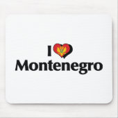 I Liebe Montenegro - Flagge Mousepad (Vorne)