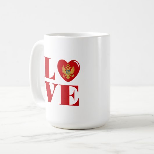 I Liebe Montenegro Kaffeetasse (Vorderseite Links)