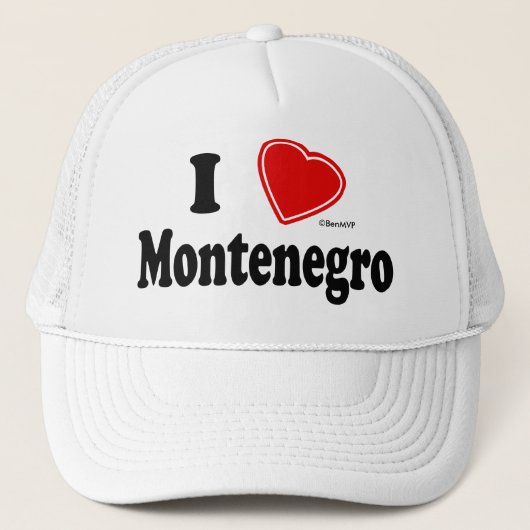 I Liebe Montenegro Truckerkappe (Vorderseite)