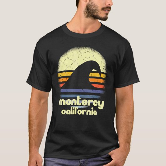 I Liebe Monterey Beach California Ocean Wave CA T-Shirt (Vorderseite)