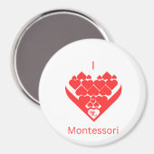 I Liebe Montesssori Magnet (Vorderseite/Rückseite)