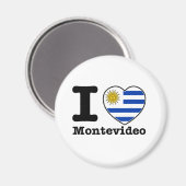 I Liebe Montevideo Magnet (Vorderseite/Rückseite)