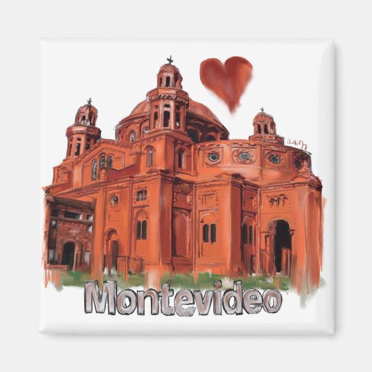I Liebe Montevideo Magnet (Vorne)