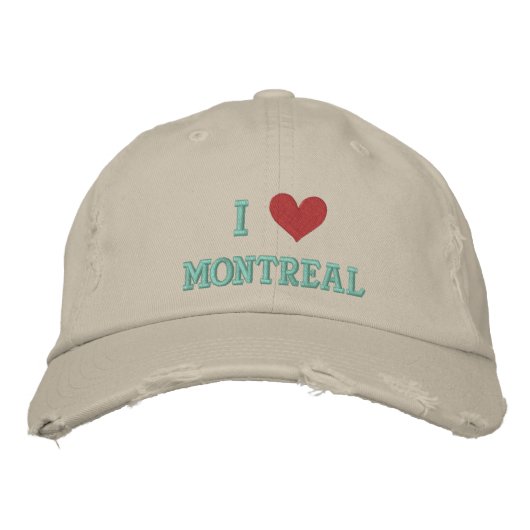 I LIEBE MONTREAL BESTICKTE BASEBALLKAPPE (Vorderseite)