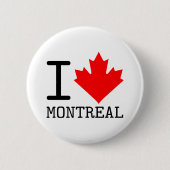 I Liebe Montreal, Quebec Kanada Ahornleaf Button (Vorderseite)