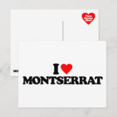 I LIEBE MONTSERRAT POSTKARTE (Vorne/Hinten)