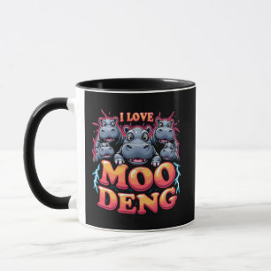 I Liebe Moo Deng Baby Hippo Liebhaber Tasse