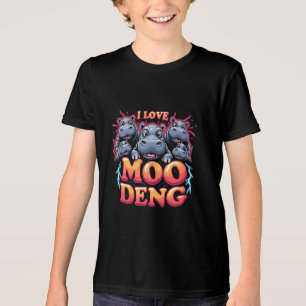 I Liebe Moo Deng Baby Hippo Liebhaber Tri-Blend Shirt