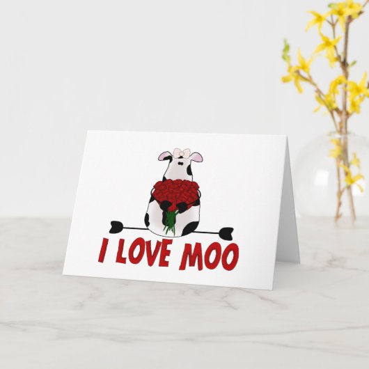 I Liebe-MOO Karte (Gelbe Blume)
