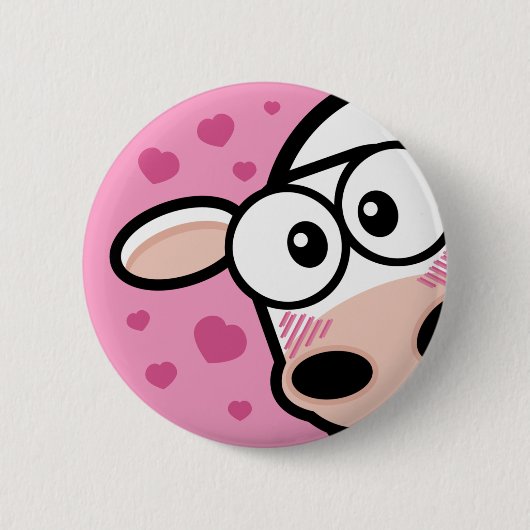 I Liebe-MOO-Kuh-Knopf Button (Vorderseite)