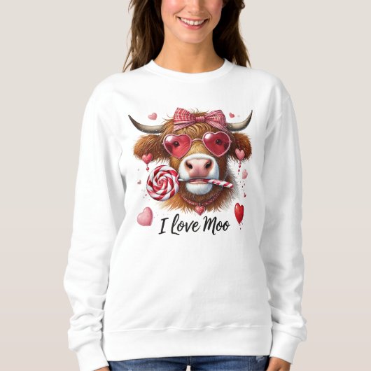 I Liebe Moo Sweatshirt (Vorderseite)