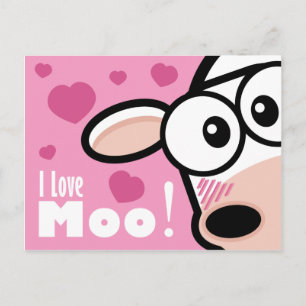 I Liebe Moo - Valentinische Postkarte