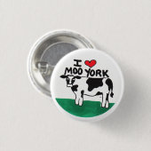 I Liebe-MOO York Button (Vorne & Hinten)