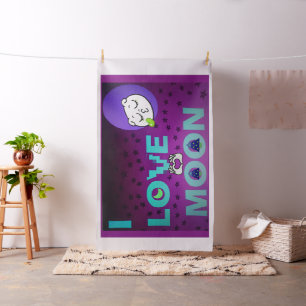 "I Liebe Moon" - Ein skurriler Kunstentwurf Stoff