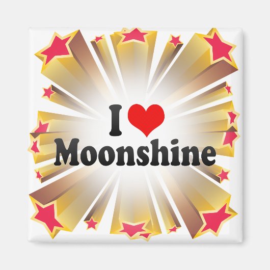 I Liebe Moonshine Magnet (Vorne)