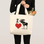 I Liebe Moose Jumbo Stoffbeutel (Vorderseite (Produkt))