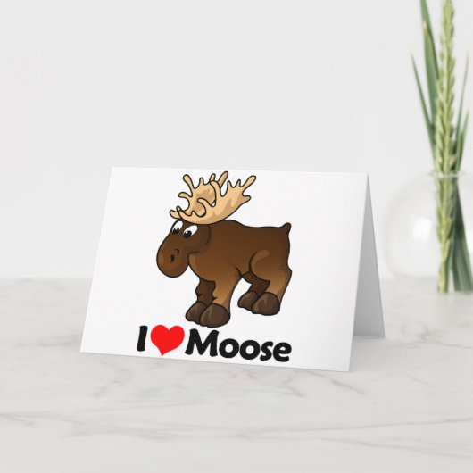 I Liebe Moose Karte (Vorderseite)