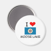 I Liebe Moose Lake Minnesota Magnet (Vorderseite/Rückseite)