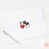 I Liebe Moose Runder Aufkleber (Umschlag)