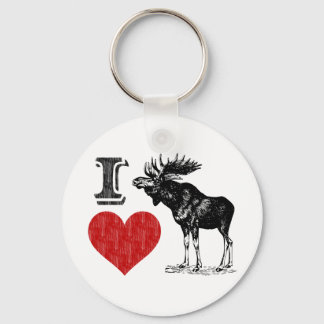 I Liebe Moose Schlüsselanhänger