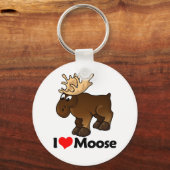 I Liebe Moose Schlüsselanhänger (Vorderseite)