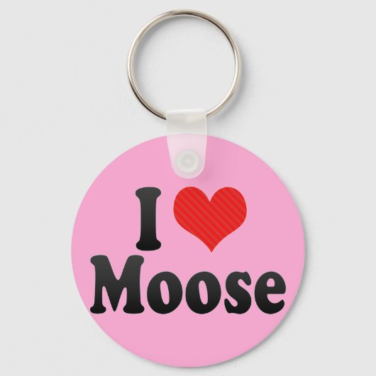 I Liebe Moose Schlüsselanhänger (Vorderseite)