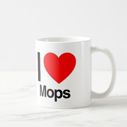 i Liebe mops Kaffeetasse (Rechts)