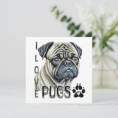 I LIEBE MOPS | Niedliche Hundebesitzer (Stehend Vorderseite)