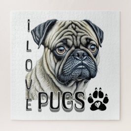 I LIEBE MOPS | Niedliche Hundebesitzer Puzzle