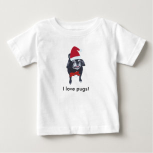 I Liebe Möpsen Weihnachts Mops Shirt für Kleinkind