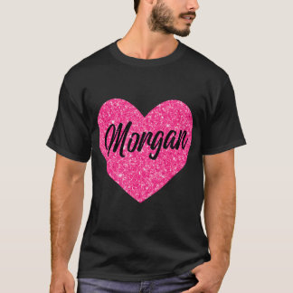 I Liebe Morgan Niedlich Morgan Rosa Herz für Valen T-Shirt