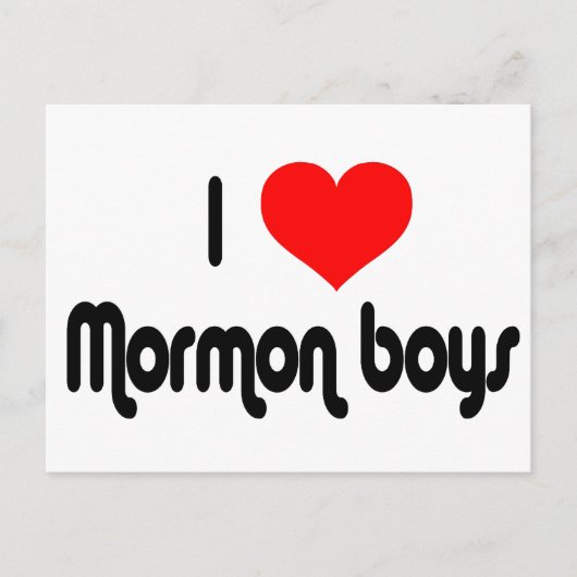 I Liebe Mormon Boys Postkarte (Vorderseite)