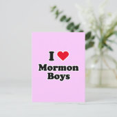 I Liebe-Mormon-Jungs Postkarte (Stehend Vorderseite)