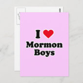 I Liebe-Mormon-Jungs Postkarte (Vorne/Hinten)