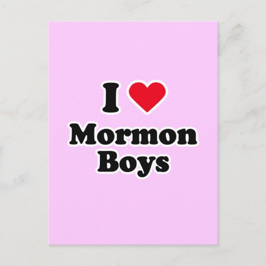 I Liebe-Mormon-Jungs Postkarte (Vorderseite)