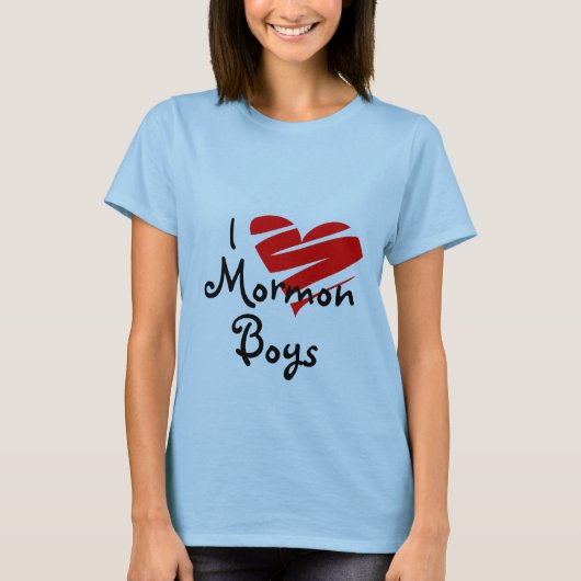 I Liebe-mormonische Jungen, lds, Mormone, Kirche, T-Shirt (Vorderseite)