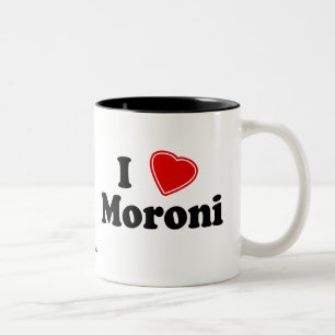 I Liebe Moroni Zweifarbige Tasse
