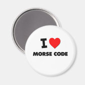 I Liebe Morse Code Magnet (Vorderseite/Rückseite)