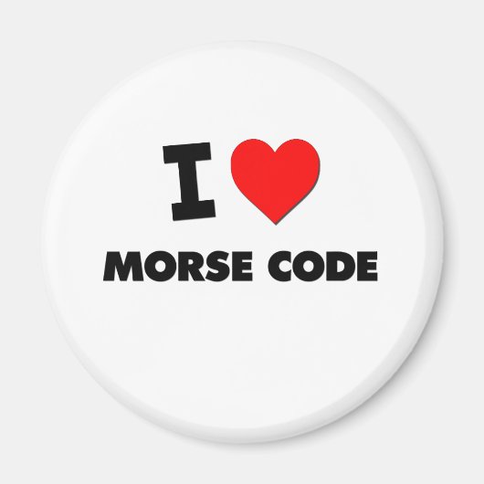 I Liebe Morse Code Magnet (Vorne)