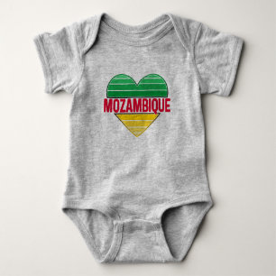 I. Liebe Mosambik, Mosambikanisches Herz Baby Strampler