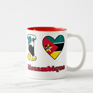 I Liebe Mosambik Zweifarbige Tasse