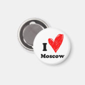 I Liebe Moskau Magnet (Vorderseite/Rückseite)